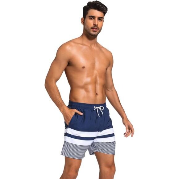 Men Swim Trunks with Compression Liner 2 in 1 Quick Dry Bathing Suit Beach Short - Picture 6 of 6